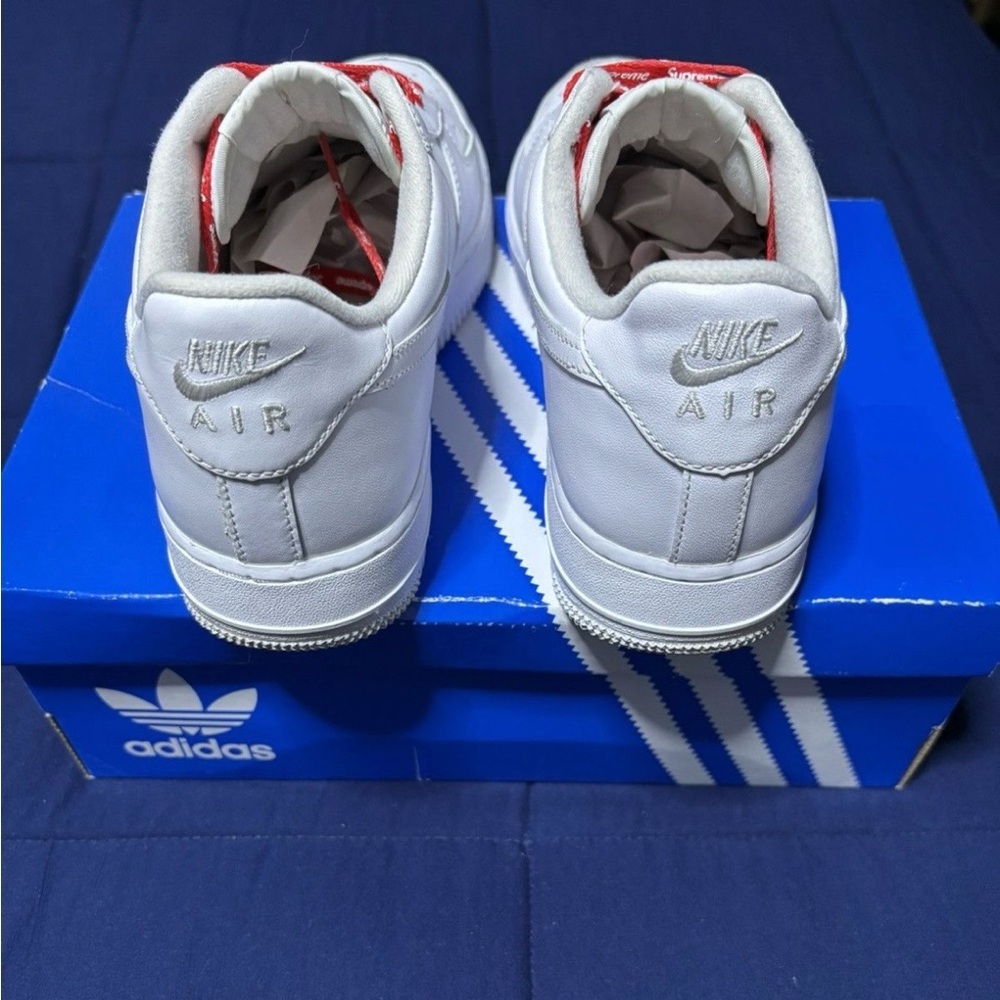 Supreme x Air Force 1 Low Box Logo White 2020 Size 8 - Picture 4 of 6